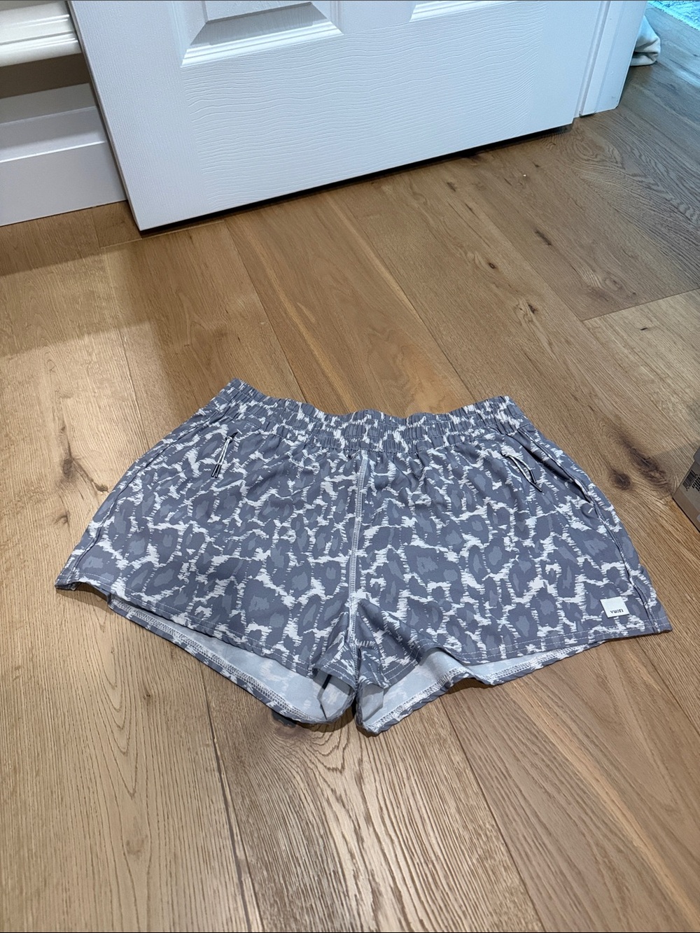 Vuori Gray Print Athletic Shorts